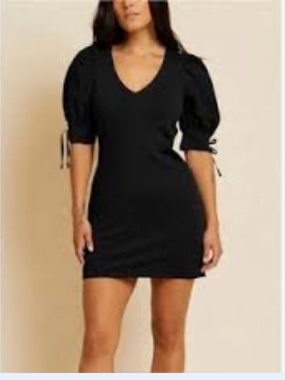 Nation LTD Black Dress with Puff Sleeves - Size Small